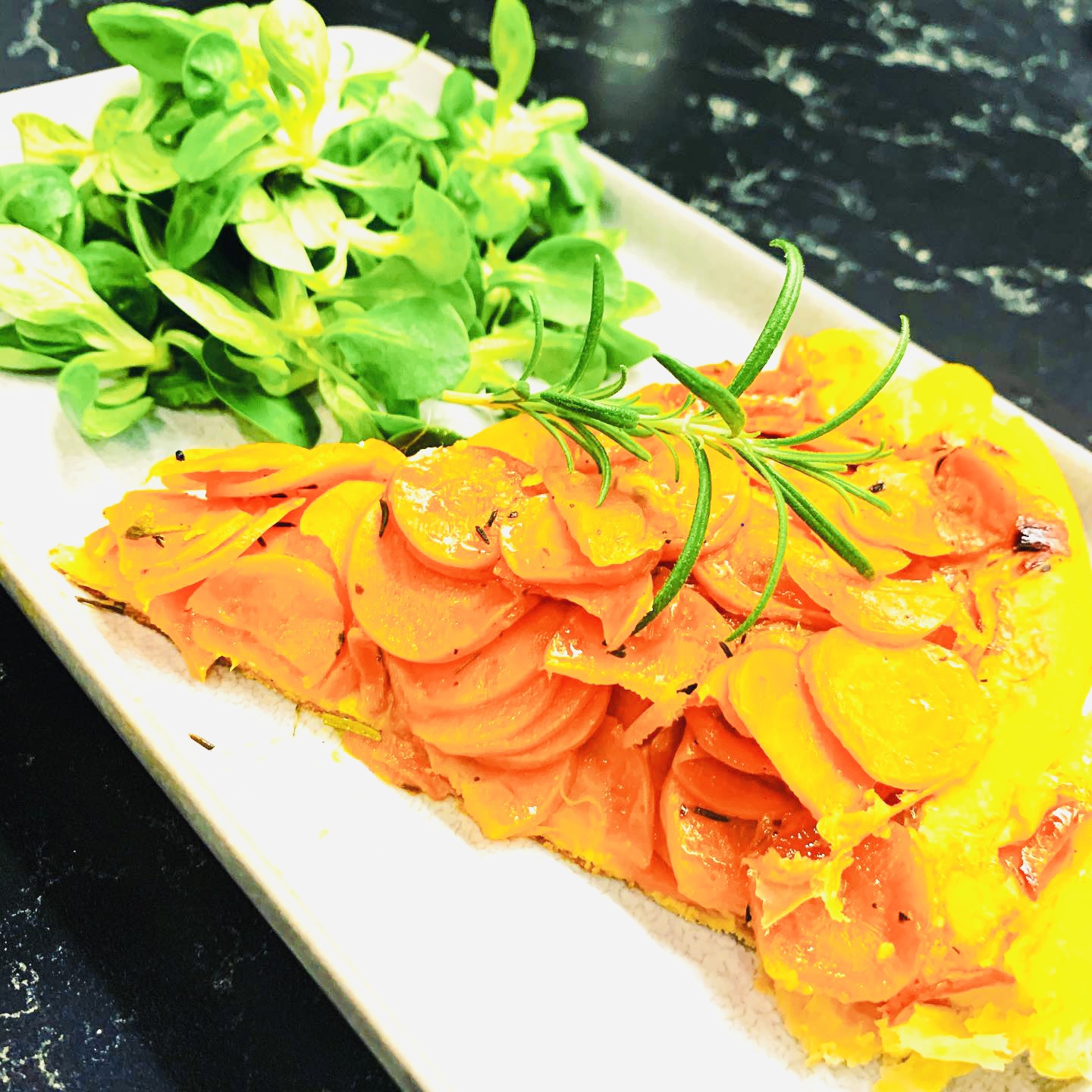 Tatin de carottes fromage de chèvre