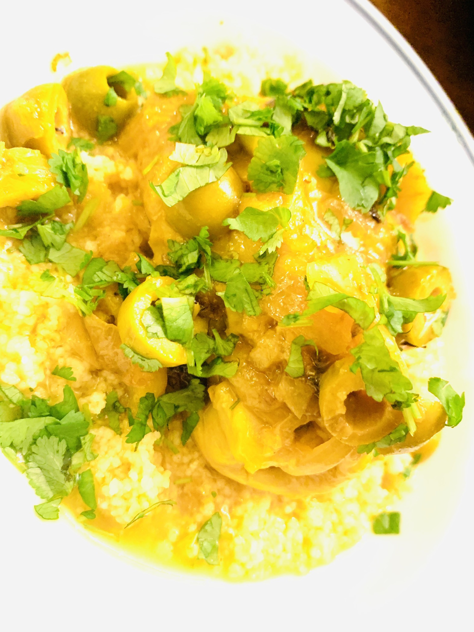 Tajine poulet olives citron