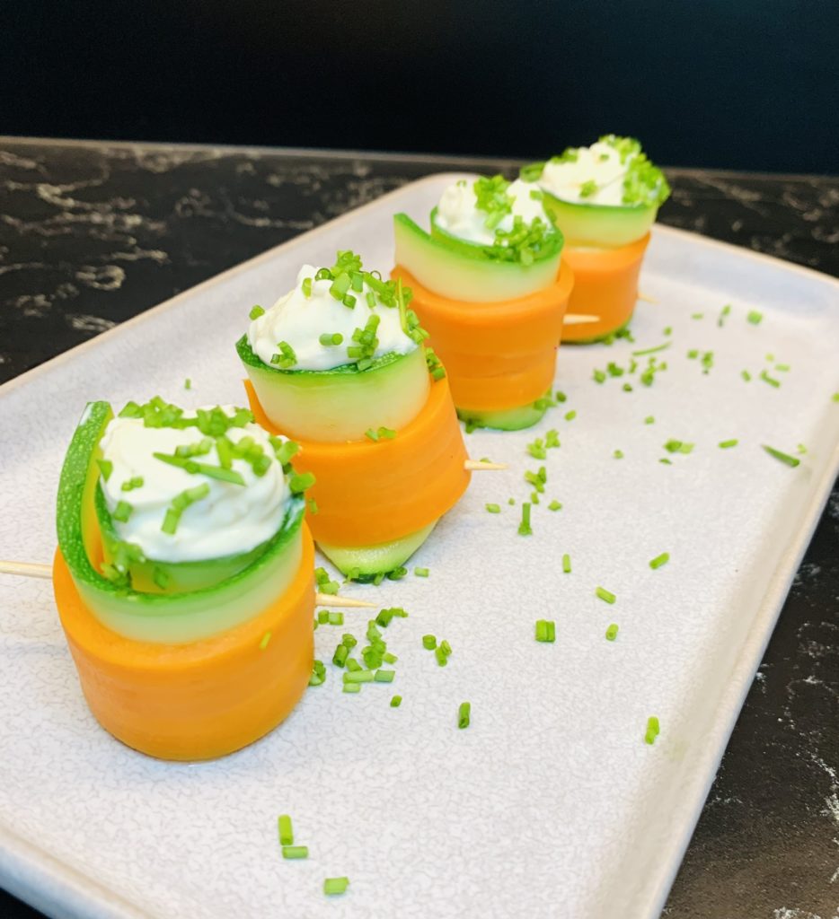 Roulé apéro carotte courgette